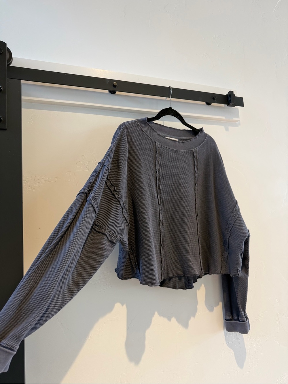 Free People Cropped Thermal Pullover ✨